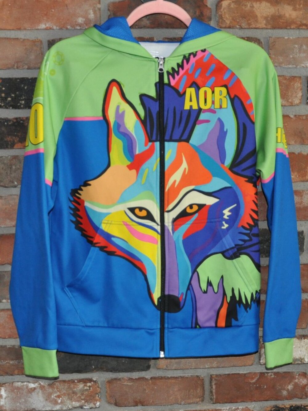 Alchemy of Ride LL Harrison Bow Valley Wolf Full Zip Hoodie Bike Jacket XS
